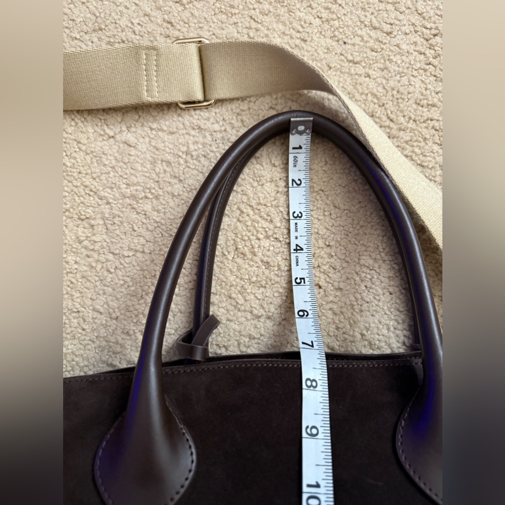 Boldrini Selleria dark brown (the ROW)/ suede tote bag/travel / trending bag - Picture 16 of 16